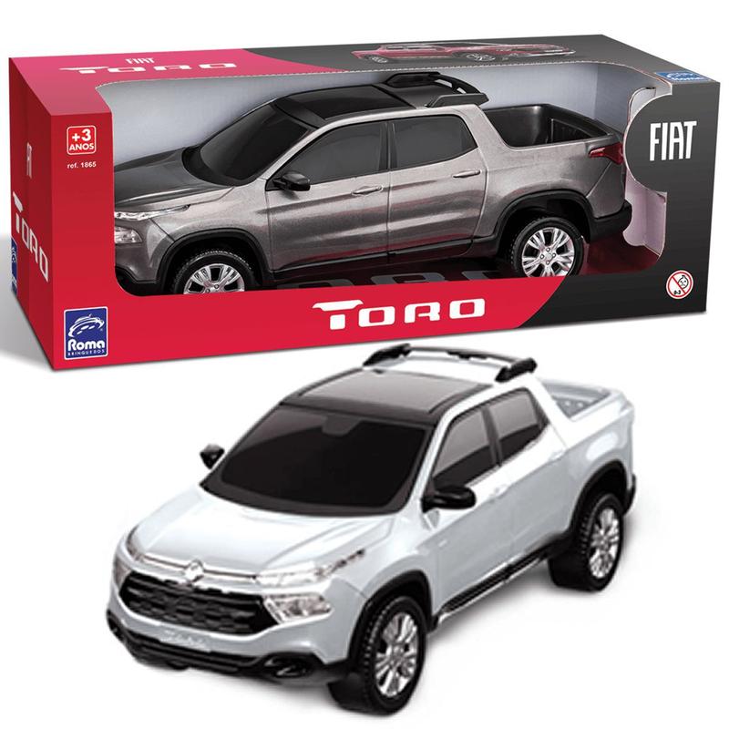 Caminhonete De Brinquedo Fiat Toro Branco Roma Brinquedos